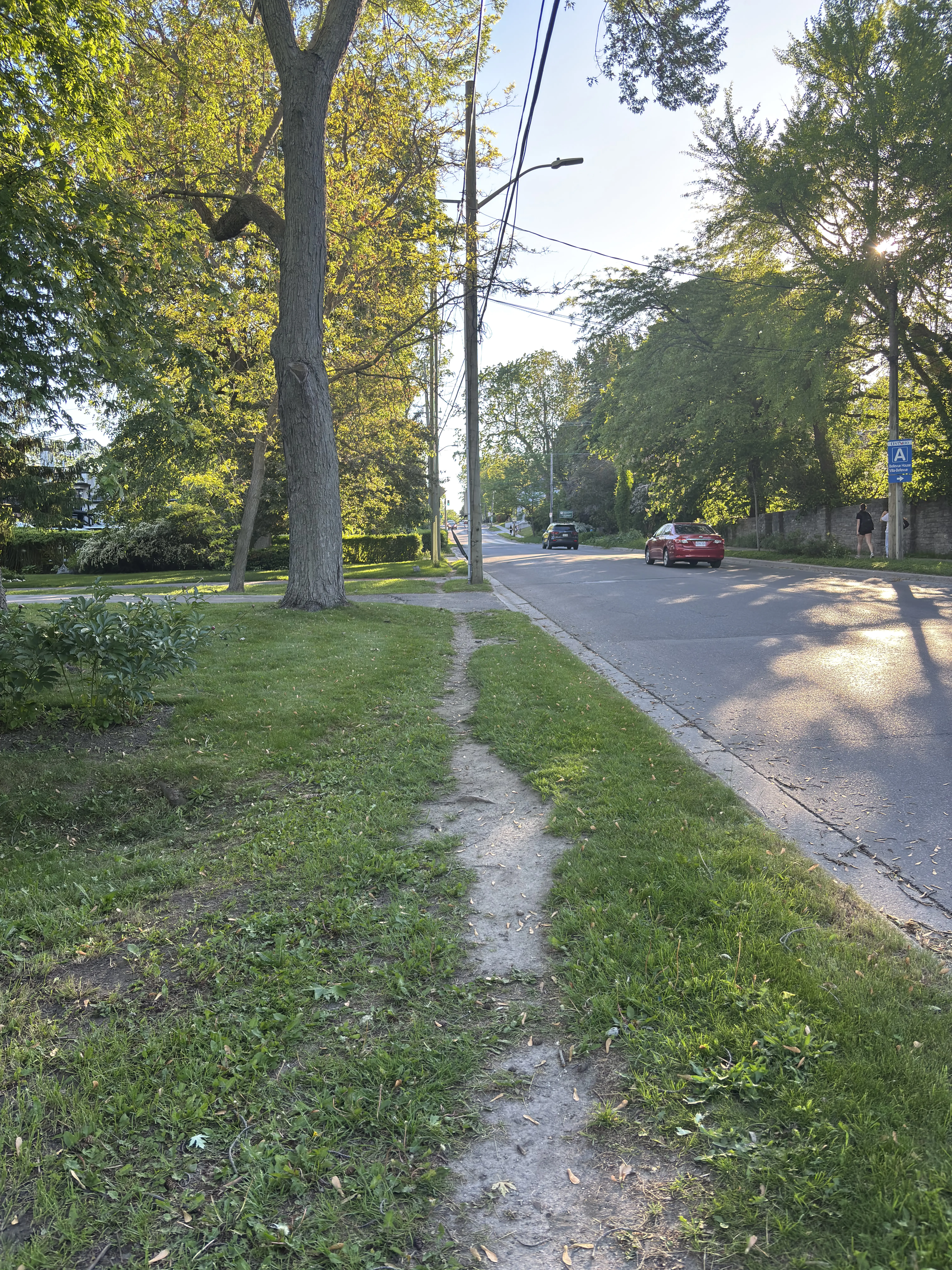 A section of sidewalk in Sydenham District